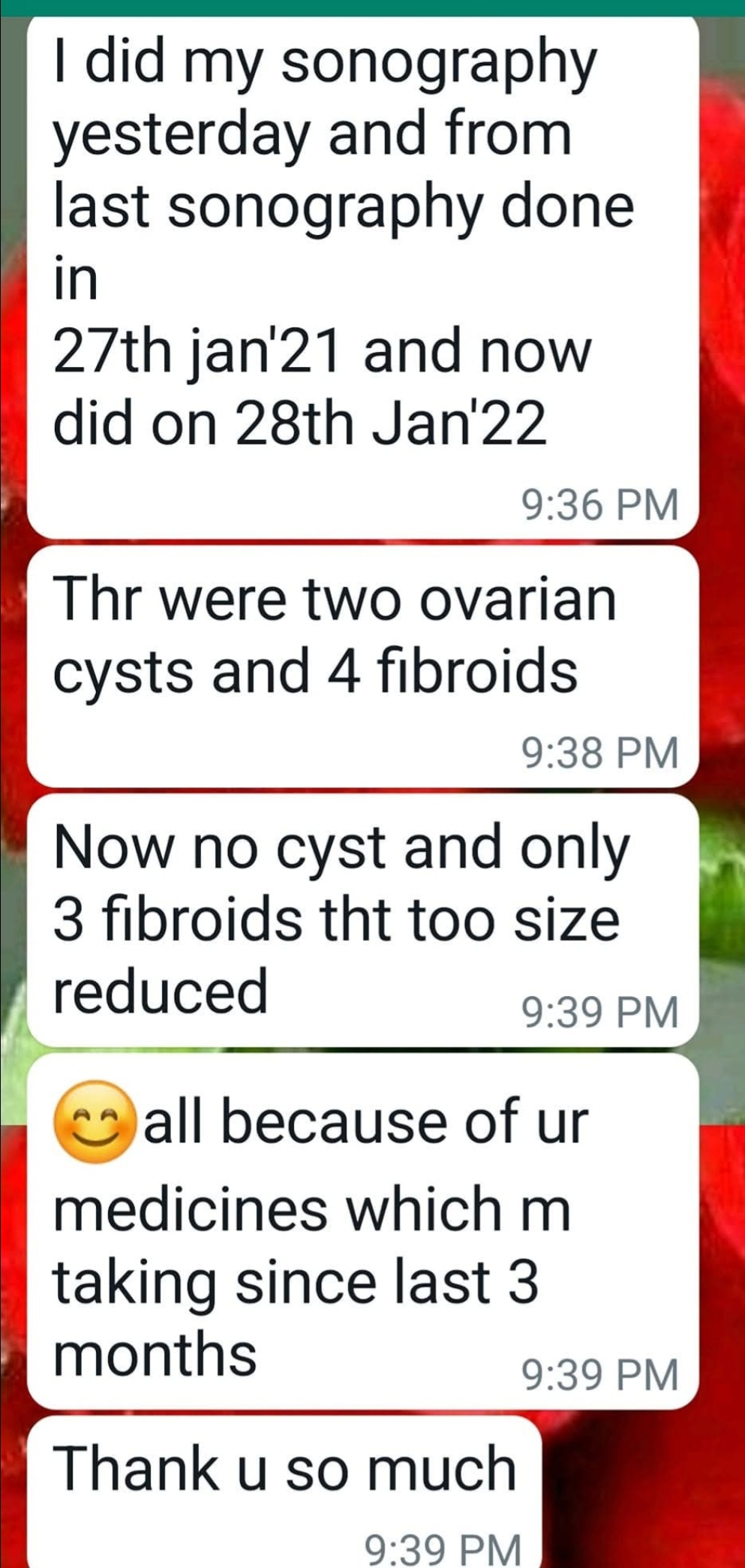 cyst gobe fibroid improving